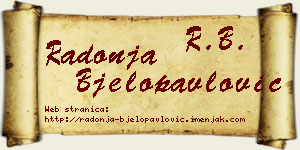 Radonja Bjelopavlović vizit kartica
